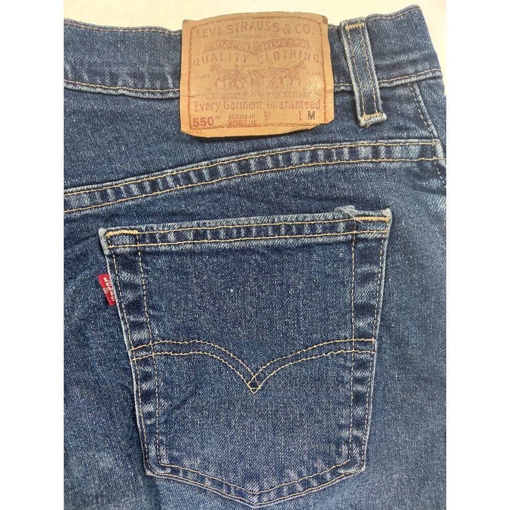Vtg Sz 16 M Levis 550 Relaxed Fit Tapered Leg Blue Jeans Women Made In USA 2000